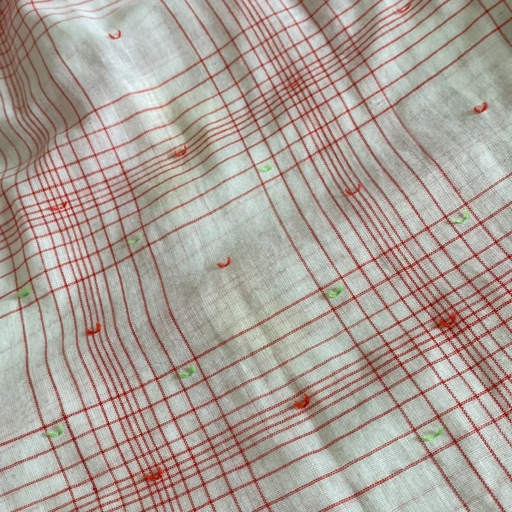 Vintage 60s does 50s Plaid Fit and Flare Cotton Day Dress - Picture 12 of 13